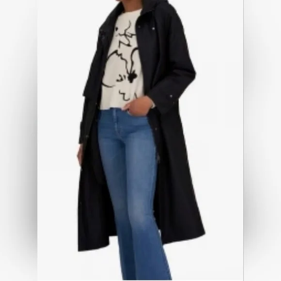 Vintage LL Bean Trench Coat - Navy - Picture 1 of 12